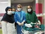 اولین زایمان بدون درد و اپیدورال، در بیمارستان امام خمینی(ره) اسلام آباد غرب ، وزن نوزاد 35oo  گرم